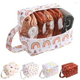 Storage Bags Mummy Bag Excellent Cartoon Print Tote Diaper Pul Fabric