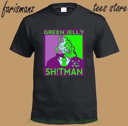 New Green Jelly Shitman Comedy Rock Band Men039s Black T shirt Size S To 3xl Fashion T shirts Slim Fit O neck7241182