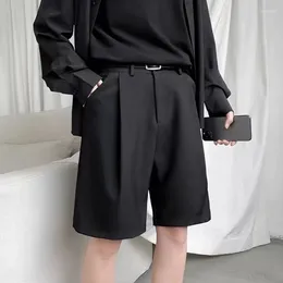 Men's Shorts Summer Ice Silk Suit For Men Casual Wide Legs Breathable Pocket Lightweight Loose High Quality