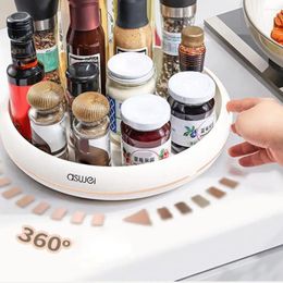 Hooks Kitchen Spice Holder Multifunctional Round Rack 360 Degree Turntable Organiser For Supplies Condiments Cosmetics