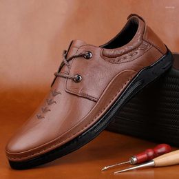 Casual Shoes Men's Genuine Leather Men Oxfords High Quality For Business All-match Wedding Dress