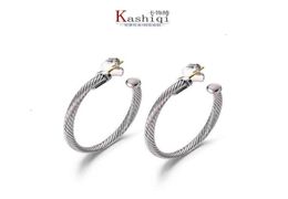 Earring Dy Twisted Thread Earrings Women Fashion Versatile White Gold and Sier Plated Needle Twist Popular Accessories Hot Selling1293193