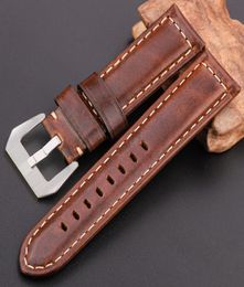 Watches Accessories Watchbands watch band strap Genuine Leather Watchbadns 20mm 22mm 24mm Dark Brown Woemn Men Cowhide Watch Band 8594801