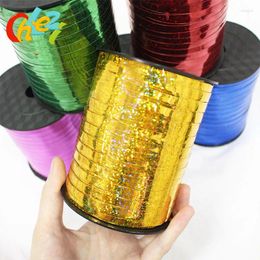 Party Decoration 500 Yards Gold Silver Laser Shiny Ribbons Balloons Streamers Wedding Supplies Birthday DIY