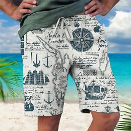 Men's Shorts 2024 Summer Classic Beach Fashion 3D Printed Fitness Quick-Drying Ice Pack