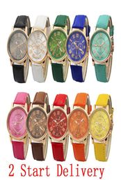 Designer Watches Casual Gold Women Watches Bracelet Women039s Geneva Roman Numerals Faux Leather Analogue Quartz Watch3923678