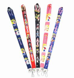 Small Whole 10PCS cartoon Anime Keychains girls love Lanyard Neck Key Strap for Phone Keys ID Card Badge Mobile Lanyards9295869