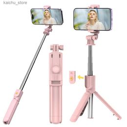 Selfie Monopods Wireless Selfie Stick Tripod Stand with Detachable Remote for iPhone Mobile Phone Tiktok Live Streaming Y240418