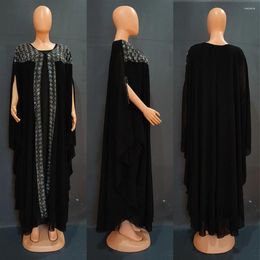 Ethnic Clothing Africa Dubai Luxury Abayas Spring African Long Dresses For Women Chiffon Loose Wedding Abaya Dress Boubou Evening Robe