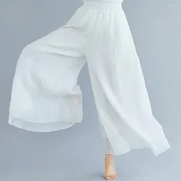 Women's Pants Oversized Skirt Elastic Waist Culottes Stylish Wide Leg Collection Casual High For Everyday