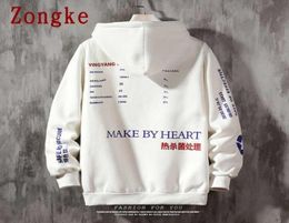 Zongke 2021 Chinese Elements Harajuku Hoodie Men Clothing Men039s Hoodies Hip Hop Male Sweatshirt Japanese Streetwear M5XL Y088642137