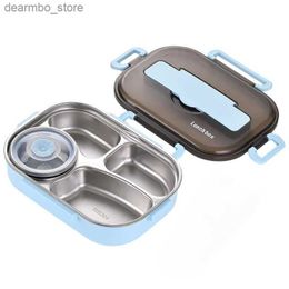 Bento Boxes Bento Lunch Box Reusable Food-grade Stainless Steel Bento Multi-compartment Lunch Food Containers Leak-proof Lunch Kit For Adult L49