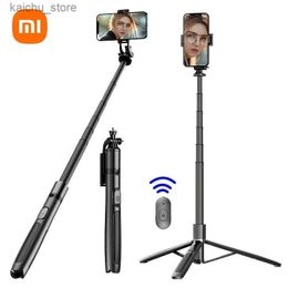 Selfie Monopods Q12 Wireless Bluetooth Selfie Stick Tripod Foldable Monopod with Fill Light for Gopro Motion Camera Smartphone Self-timer Y240418