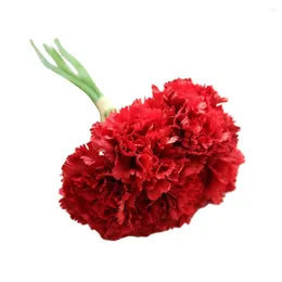 Decorative Flowers Artificial Carnation Flower Simulation Bouquet Fake Silk Home Garden Courtyard El Room Decor