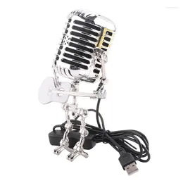 Table Lamps Retro Style Vintage Microphone Robot Desk Lamp Touch Dimmer