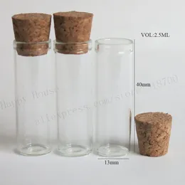 Storage Bottles 1000 X 2.5ml Clear Glass Sample Tube With Wooden Cork 2.5cc Small Vials 13 40mm Stoppered