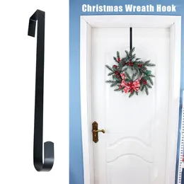 Decorative Flowers 28cm/38cm Overdoor Wreath Holder Sturdy Metal Over Door Hook Slim Christmas Decor For Xmas Party