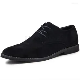 Casual Shoes Men Leather England Trend Male Suede Oxfords Wedding Party Dress Men's Formal Business Flats Zapatillas Hombre