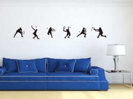 Black Colour Sports Tennis PVC Wall Stickers Art Decal For School Children Kids Room Home Decor Mural4424147