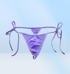 Mens Swimwear Thongs Bandage Ice Silk G String Micro Pouch Bikini Bottoms Tanga Panties Underwear Sunbath Bathing Suit Plus Size7938033