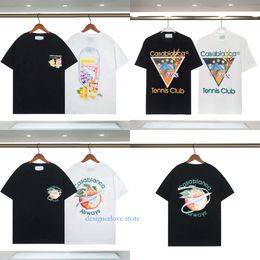 Designer Mens T Shirt Summer Style Tshirts Embroidery Casablanc Letter Printing Loose Tees Trend Short Sleeve Casual Shirts Tops Asian Size S XXL