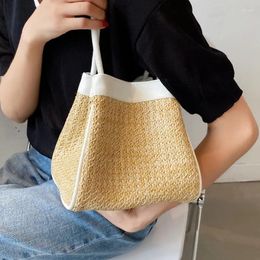 Shoulder Bags Small Weave Tote For Women Straw Woven Bag Brand Designer Top Handle Composite Ladys Summer Beach Handbags