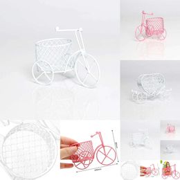 1Pcs Creative Stand For Flowers Sponge Storage Jewellery Stand Lron Tricycle Flower Rack Candy Rack Storage Home Decor