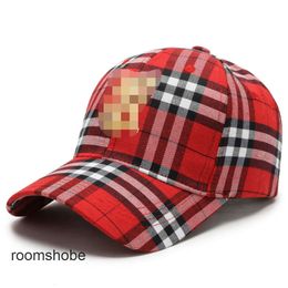 B hat baseball cap Baseball cap Mens spring cap fashionable plaid cap embroidered cap outdoor sunscreen cap female sport hat L7WR OYHT