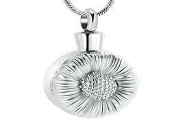 IJD12133 Human Cremation jewelryStainless Steel Helianthus annuus Memorial Urn Pendant For Ashes Of Loved One keepsake necklace9898619