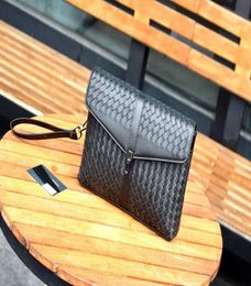 2020 new designer wallet men black plaid genuine leather Clutch bag men luxury wallet 26x18x5cm top quality with box brand wallets1564150