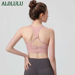 2024 Lu-058 Underwear Women Shockproof Gather Beautiful Back Running Healthy Height Strength Bra Wear Yoga Bras Outside