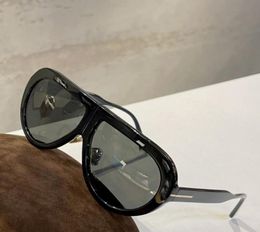 Shiny BlackGrey Pilot Sunglasses 0836 Fashion Large Glasses for Men Women UV 400 Eye Wear with Box9747867
