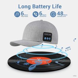 Przenośne głośniki Nowe wielofunkcyjny kapelusz zewnętrzny z głośnikami Bluetooth odłączane bezprzewodowe regulowane muzyczne czapkę baseballową Prezent sportowy