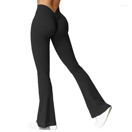 Women's Pants Flare Leggings For Women High Waisted Tummy Control Workout V Back Scrunch BuLifting Gym Yoga