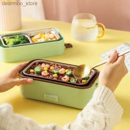 Bento Boxes 110V 220V Electric Lunch Box Electric Hot Pot Multifunctional Double Layer Quick Hot Stainless Steel Bento Box Food Warmer L49