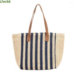 Drawstring Straw Woven Underarm Shoulder Bags Women Summer Beach Female Shopper Totes Handbags For Holiday Vacation Seaside