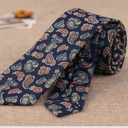 Colorful Paisley Necktie Jacquard 6cm Mens Ties Skinny Cravatte Uomo Piccole Wedding Dress 240412