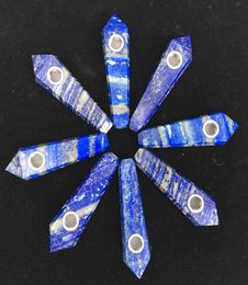Whole natural crystal Smoking Pipes Crystal Pipe Wand Natural Lapis Lazuli Point Gem Quartz Crystal Wand Hand Carved Smoking P3122589