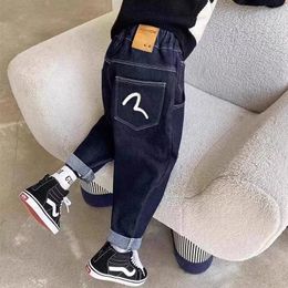 2024 Spring Autumn Fashion Boys Denim Pants Children Trousers Casual Kids Jeans Pants for 4-14 Years Teenager Boys Clothing 240418