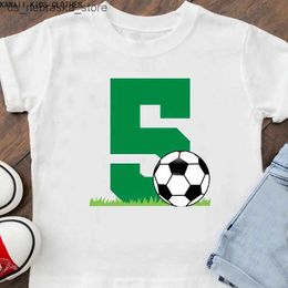 T-shirts 2024 New Childrens Football T-shirt Design Fixed Printing Football Short Sleeve Childrens Football Shirt Baby Boys Football T-shirt Q240418