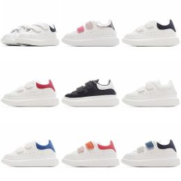 Outdoor New Kids Shoes White Red Black Dream Blue Single Strap Outsized Sneaker Rubber Sole AS Soft Calfskin Leather Lace Up Trainers Spor