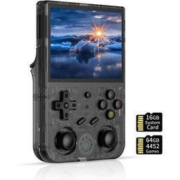 RG353V Handheld Game Console with 3.5 inch IPS Screen, Android/Linux Dual System, RK3566 64 Bit, WiFi, Bluetooth, Pre-installed 4452 Games, Wired Controller - DXRRG353V