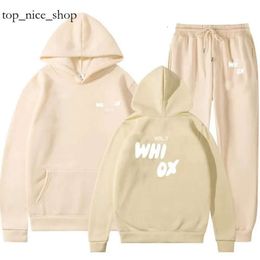 White Foxx Designer White Women Tracksuits Two Pieces Sets Sweatsuit Autumn Female Hoody Pants With Sweatshirt Ladies Jumpers Woman Hoodie 261