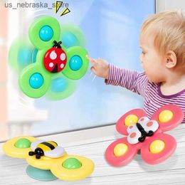 Novelty Games 1 baby cartoon Fidget rotating toy Colourful insect gyroscope educational toy childrens finger Dialling mouse bath toy boy and girl gift Q240418