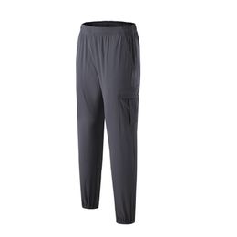 lu Mens Jogger Long Pants Sport Yoga Outfit Quick Dry ll Drawstring Gym Pockets Sweatpants Trousers Men Casual Elastic Waist fitness ll2920