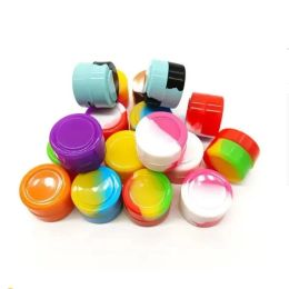 2ML Mini Round Silicone Packing Bottles Container Non-stick Oil Wax Jar Dab Storage Box Silicon bottle LL