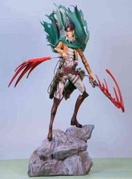 35cm Anime Attack on Titan Figure Shingeki no Kyojin Levi Ackerman PVC Action Figure Toy GK Game Statue Collection Model Doll AA221427143