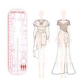 T-Shirt Human Template Fashion Ruler Fashion Woman Body Model Ruler for Clothes Designer Tool Fashion Drawing Ruler