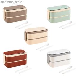 Bento Boxes Bento Boxes Adult Microwave Oven Bento Lunch Box Kid Children Leak-Proof Stainless Steel Material Lunch Box for Student L49