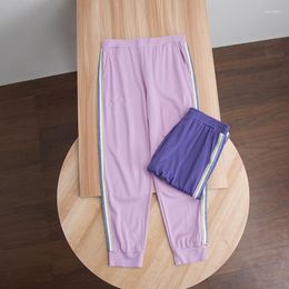 Women's Pants Soft And Breathable Pearl Cotton! High Waist Elastic Loose Contrast Colour Sweatpants Cropped Export